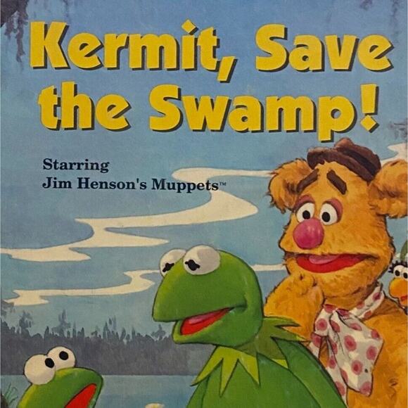 Little Golden Book Kermit Save The Swamp Jim Henson Muppet 1992 Hardcover - Picture 3 of 11